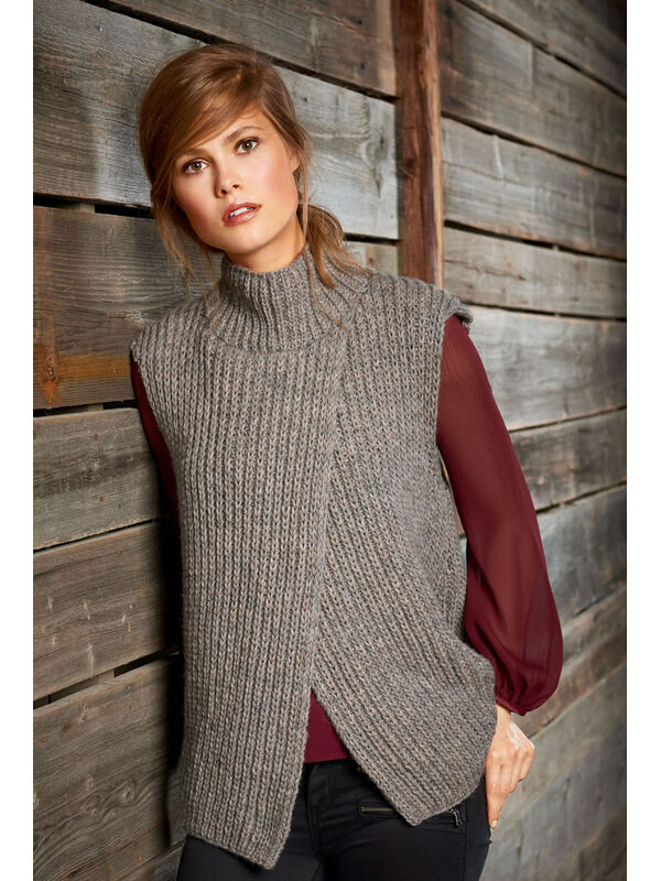 Lana Grossa PULL EN FAUSSES CÔTES ANGLAISES Alta Moda Alpaga