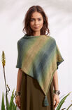 Lana Grossa PONCHO AVEC DES GLANDS Summer Lace Dégradé