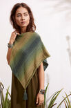 Lana Grossa PONCHO AVEC DES GLANDS Summer Lace Dégradé