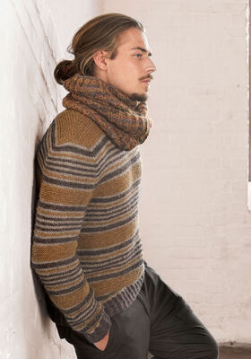 PULL À RAYURES Alta Moda Alpaca de Lana Grossa