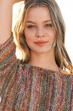 Lana Grossa PULL KIMONO TRICOTÉ À L´HORIZONTALE Collino/Pappagallo