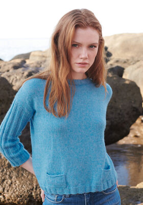 PULL AVEC DES POCHES Ecopuno de Lana Grossa