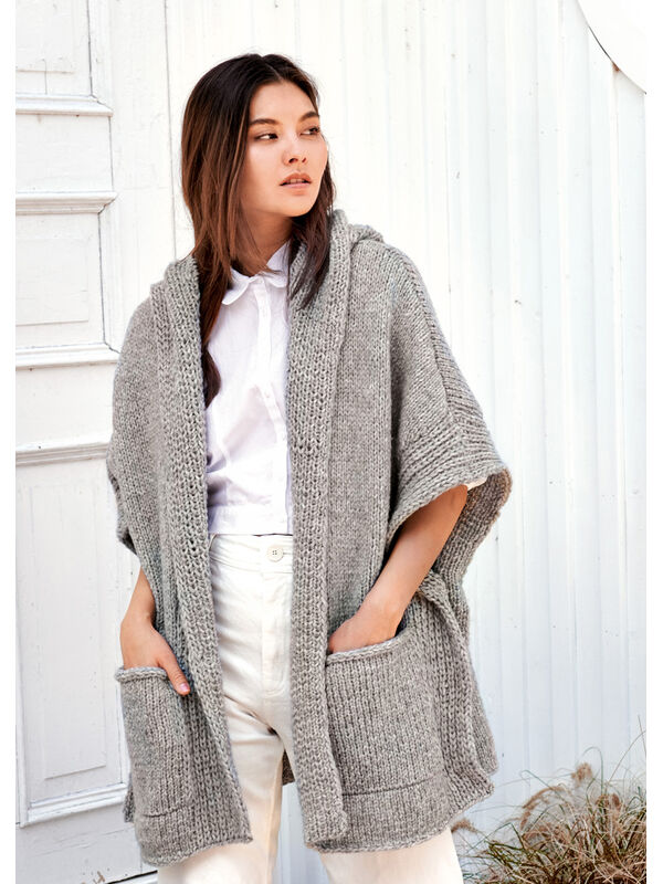 Lana Grossa PONCHO À CAPUCHE Lala Berlin Lovely Cotton
