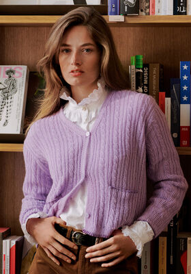 CARDIGAN Ecopuno & Brillino de Lana Grossa