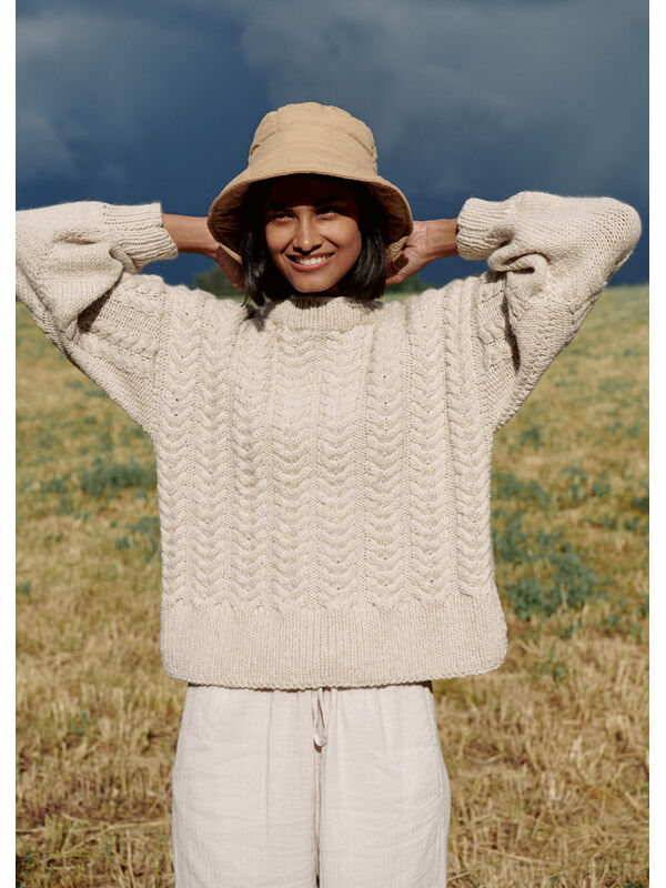 Lana Grossa PULL EN MOTIF TORSADÉ ·Alta Moda Alpaca