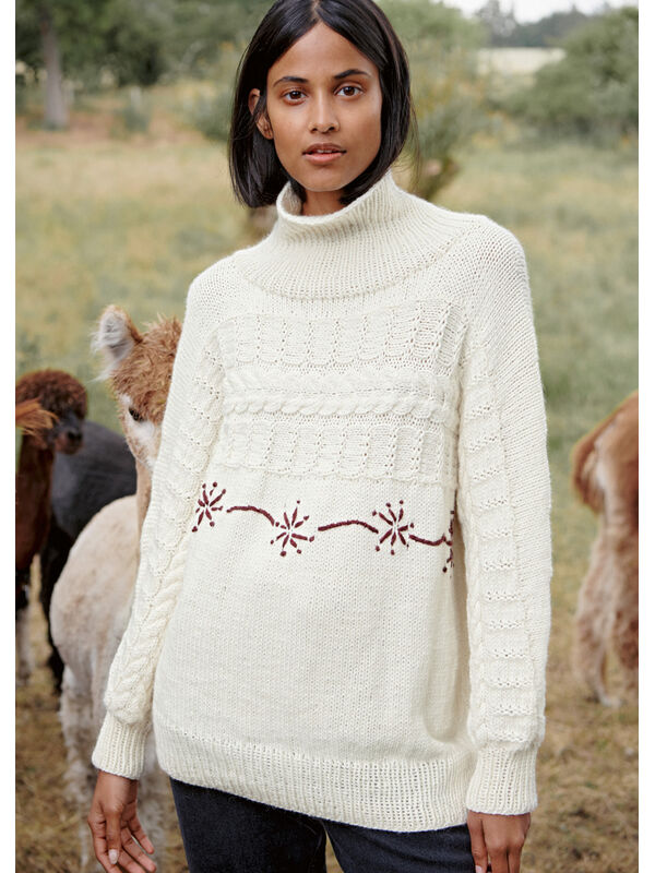 Lana Grossa PULL AVEC DES BRODERIES Landlust Alpaka Merino 100