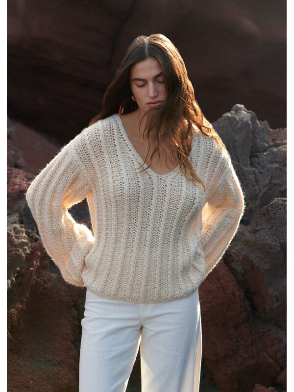 Lana Grossa PULL EN MOTIF TORSADÉ Setasuri & Ecopuno