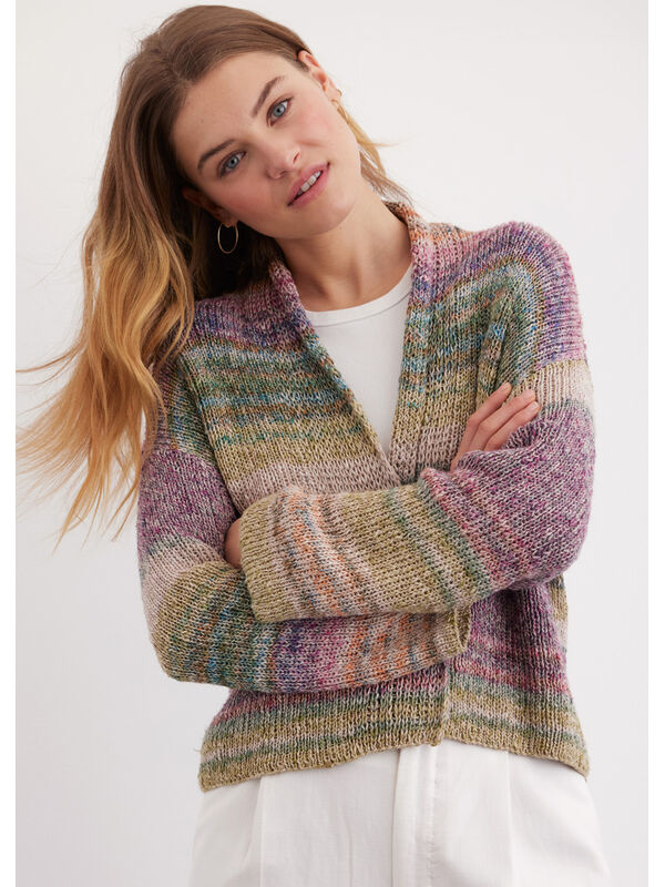Lana Grossa CARDIGAN EN MOTIF CÔTELÉ Mosaico
