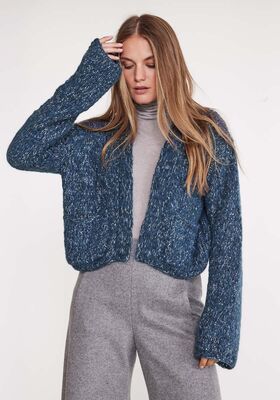 CARDIGAN Alpaca Air II & Glamour de Lana Grossa