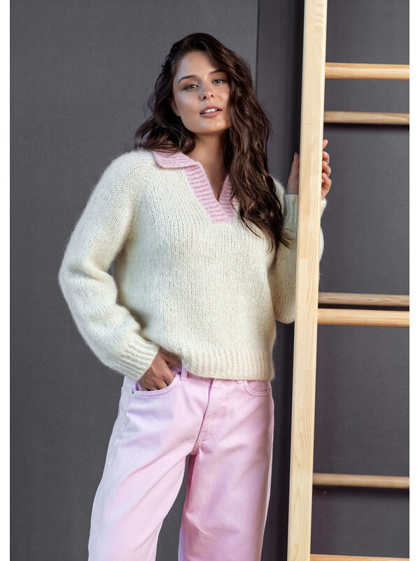 FILATI Studio PULL POLO RAGLAN TOP-DOWN
