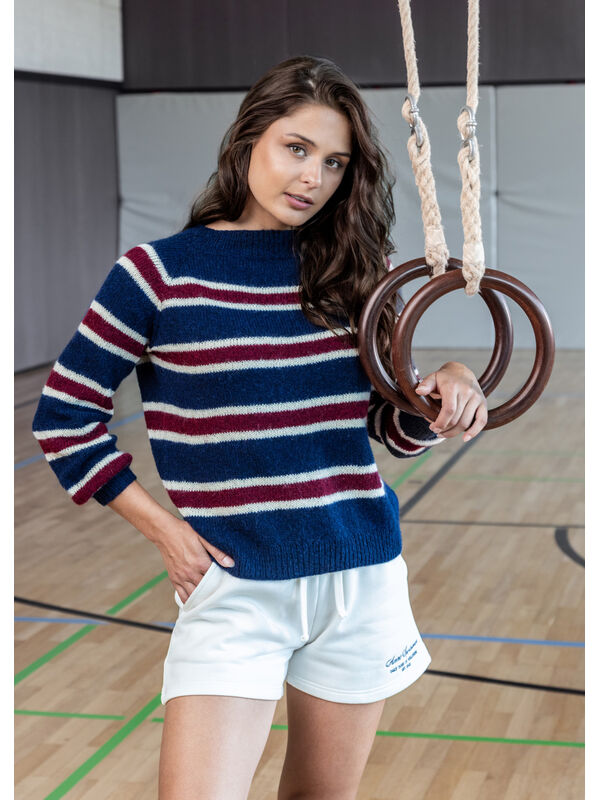 FILATI Studio PULL RAYÉ RAGLAN TOP-DOWN Ecopuno