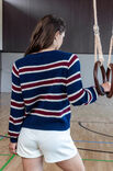FILATI Studio PULL RAYÉ RAGLAN TOP-DOWN Ecopuno