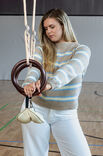FILATI Studio PULL RAYÉ RAGLAN TOP-DOWN Ecopuno