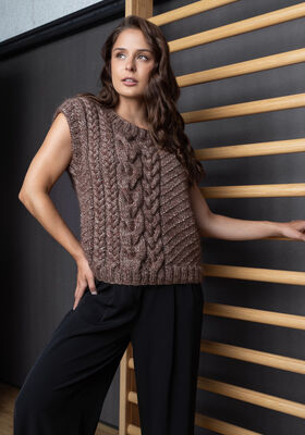 DÉBARDEUR Brigitte Silkdream & Natural Superkid Tweed de FILATI Studio