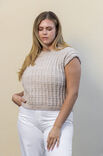 FILATI Studio PULL SANS MANCHES TOP DOWN Alta Moda Alpaca