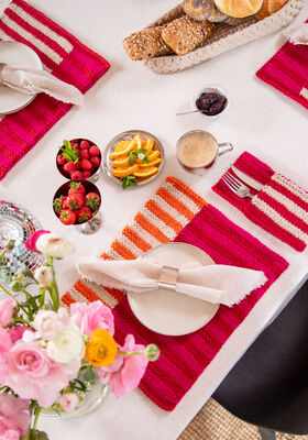 SET DE TABLE 4 COULEURS Merino Cardato de FILATI Studio