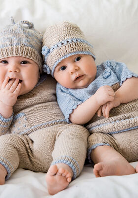 ROBE, PANTALON ET BONNET Cool Wool Baby de Lana Grossa