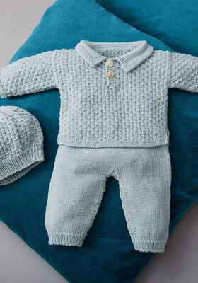 PULL, PANTALON ET BONNET Cool Wool Baby de Lana Grossa