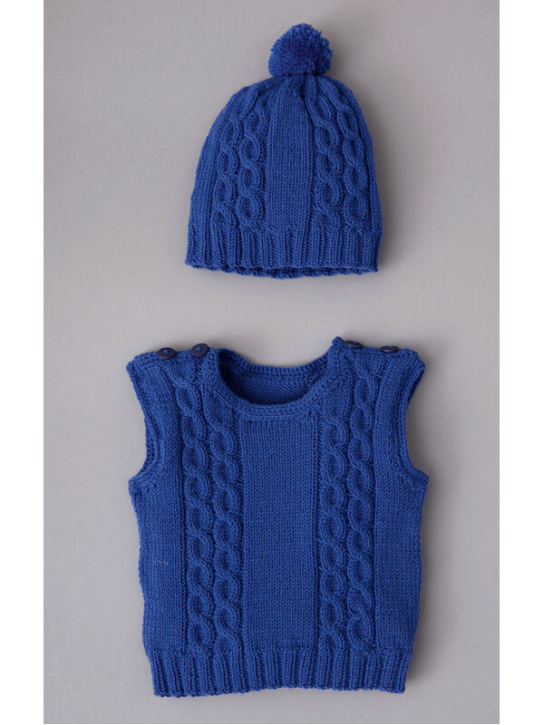 Lana Grossa DÉBARDEUR ET BONNET Cool Wool Baby