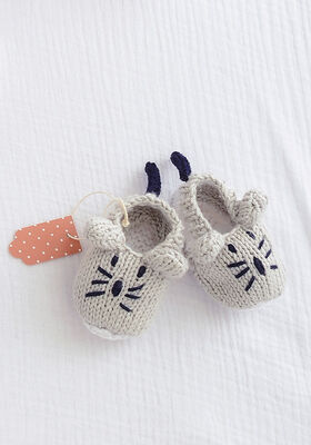 CHAUSSONS SOURIS Soft Cotton de Lana Grossa