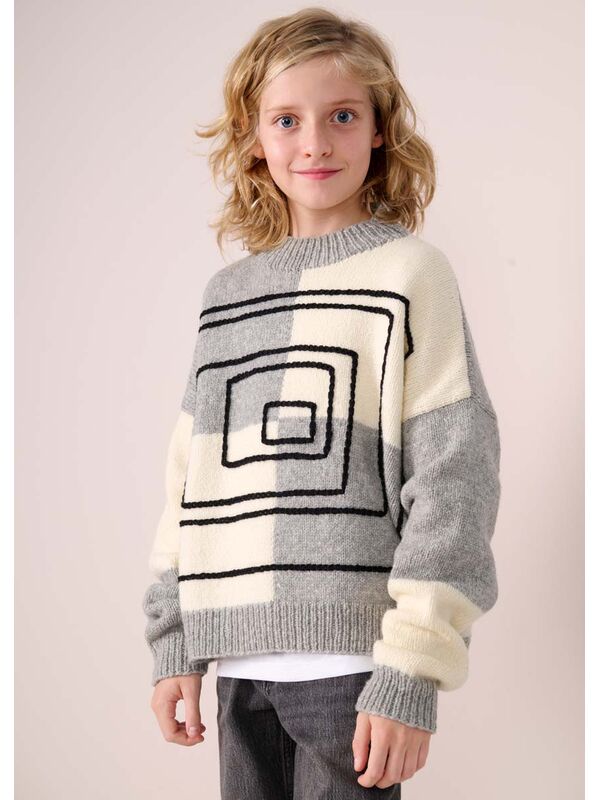 Lana Grossa PULL À CARREAUX Cool Merino