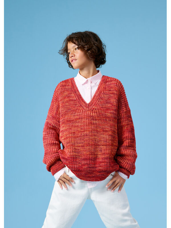 Lana Grossa PULL À ENCOLURE EN V Cool Wool Big Vintage
