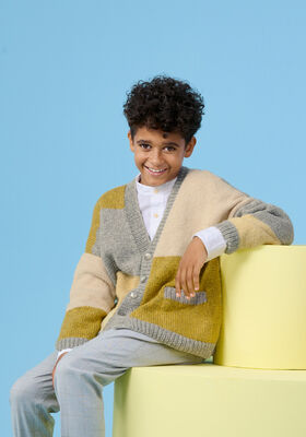 VESTE COLOR-BLOCK Cool Merino de Lana Grossa