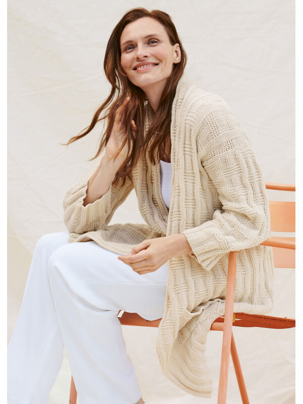 Lana Grossa CARDIGAN EN MOTIF STRUCTURÉ Fourseason