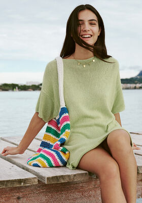 ROBE EN JERSEY ENDROIT Solo Lino de Lana Grossa