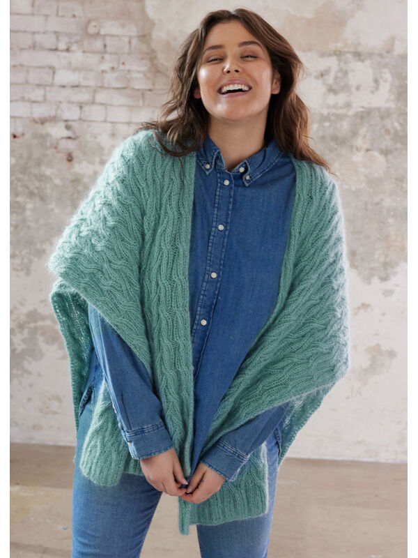 Lana Grossa PONCHO-CHÂLE LIFFEY Ecopuno & Silkhair