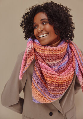 CHÂLE EN TRICOT Gomitolo Arte de Lana Grossa
