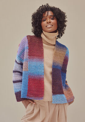 GILET AU CROCHET Gomitolo Arte de Lana Grossa