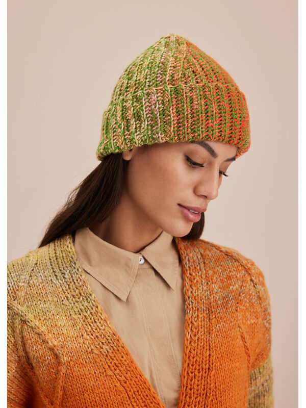Lana Grossa BONNET AU CROCHET FORME LONGUE Gomitolo Fusione