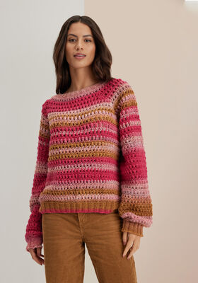 PULL AU CROCHET Gomitolo Fusione de Lana Grossa