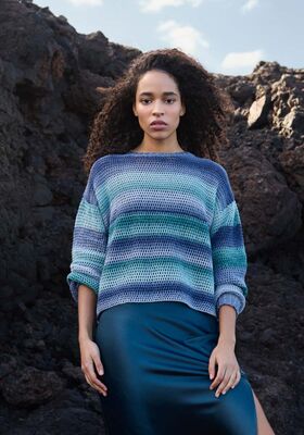 PULL AU CROCHET Gomitolo Tono de Lana Grossa