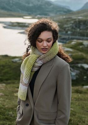 ÉCHARPE EN CÔTES ANGLAISES Gomitolo Gala de Lana Grossa