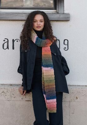 ÉCHARPE AU CROCHET Gomitolo Fumo de Lana Grossa