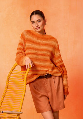 PULL CROCHETÉ DE HAUT EN BAS Gomitolo Tono de Lana Grossa