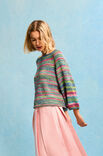 Lana Grossa PULL RAGLAN DE HAUT EN BAS Gomitolo Alga