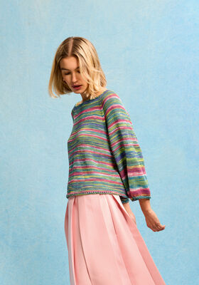 PULL RAGLAN DE HAUT EN BAS Gomitolo Alga de Lana Grossa