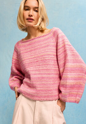 PULL RAGLAN DE HAUT EN BAS Gomitolo Mambo de Lana Grossa