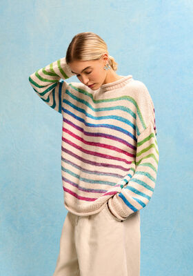 PULL À RAYURES Cotonella de Lana Grossa