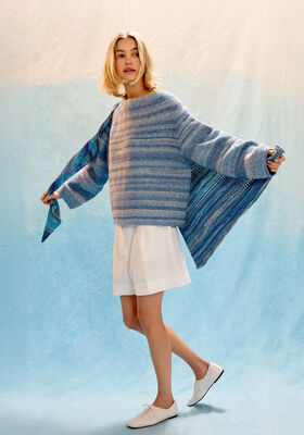 PULL AU CROCHET DE HAUT EN BAS Gomitolo Mambo de Lana Grossa