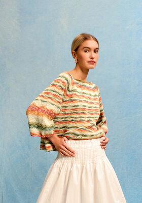 PULL RAGLAN TRICOTÉ DE HAUT EN BAS Gomitolo California de Lana Grossa
