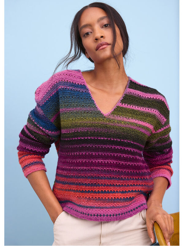 Lana Grossa PULL AU CROCHET À ENCOLURE EN V Gomitolo Modo