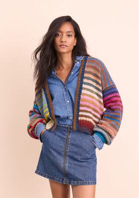 GILET À RAYURES Candy de Lana Grossa
