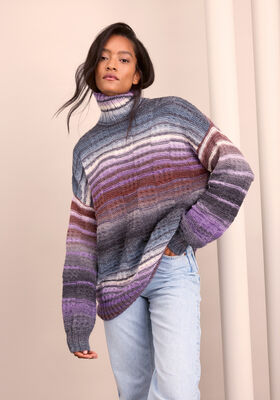 PULL À COL ROULÉ OVERSIZED Gomitolo Gala de Lana Grossa
