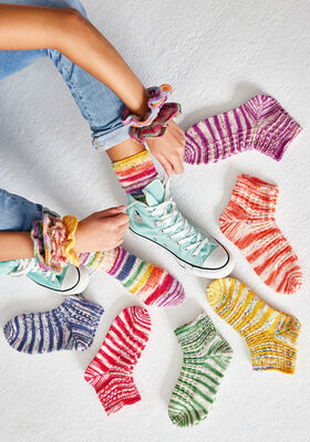 CHAUSSETTES Meilenweit 100g Merino Hand-dyed de Lana Grossa
