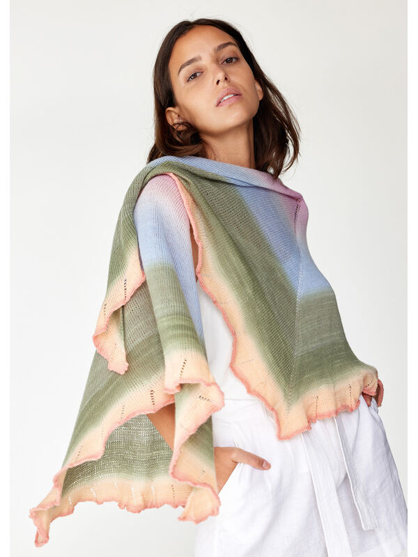 Lana Grossa ÉCHARPE Cool Wool Lace Hand-dyed