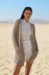 Lana Grossa CARDIGAN EN MOTIF DE BRIDES AJOURÉES Linissimo